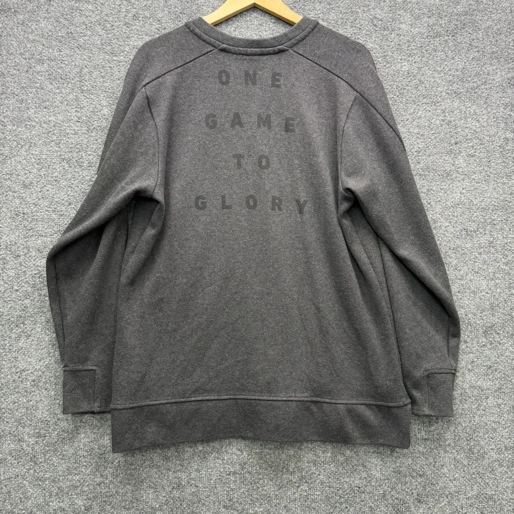 Adidas‎ One Game To Glory Sweatshirt Men's Size XL Gray V-Neck Staff Graphic